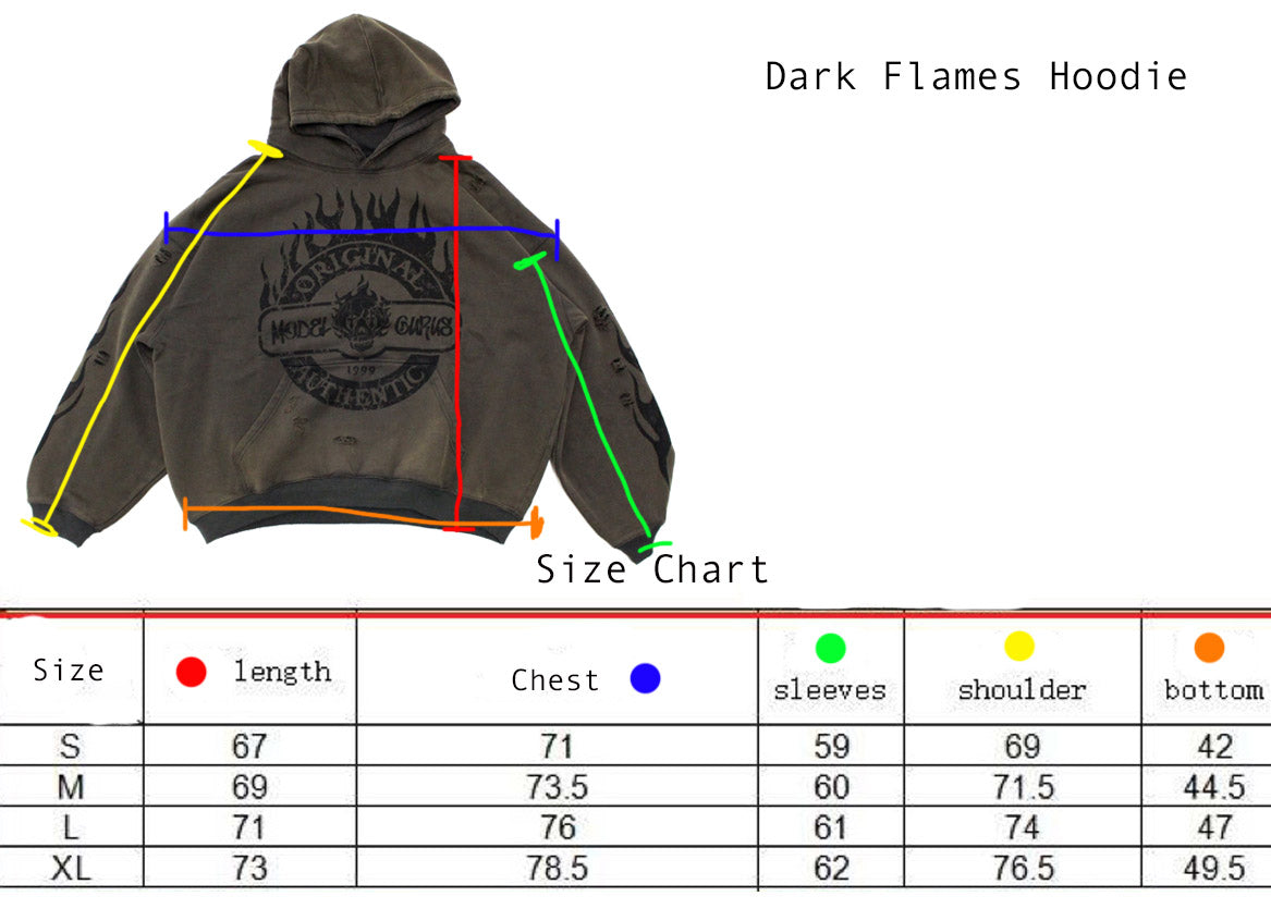 Dark Flames - Vintage Dirt Hoodie