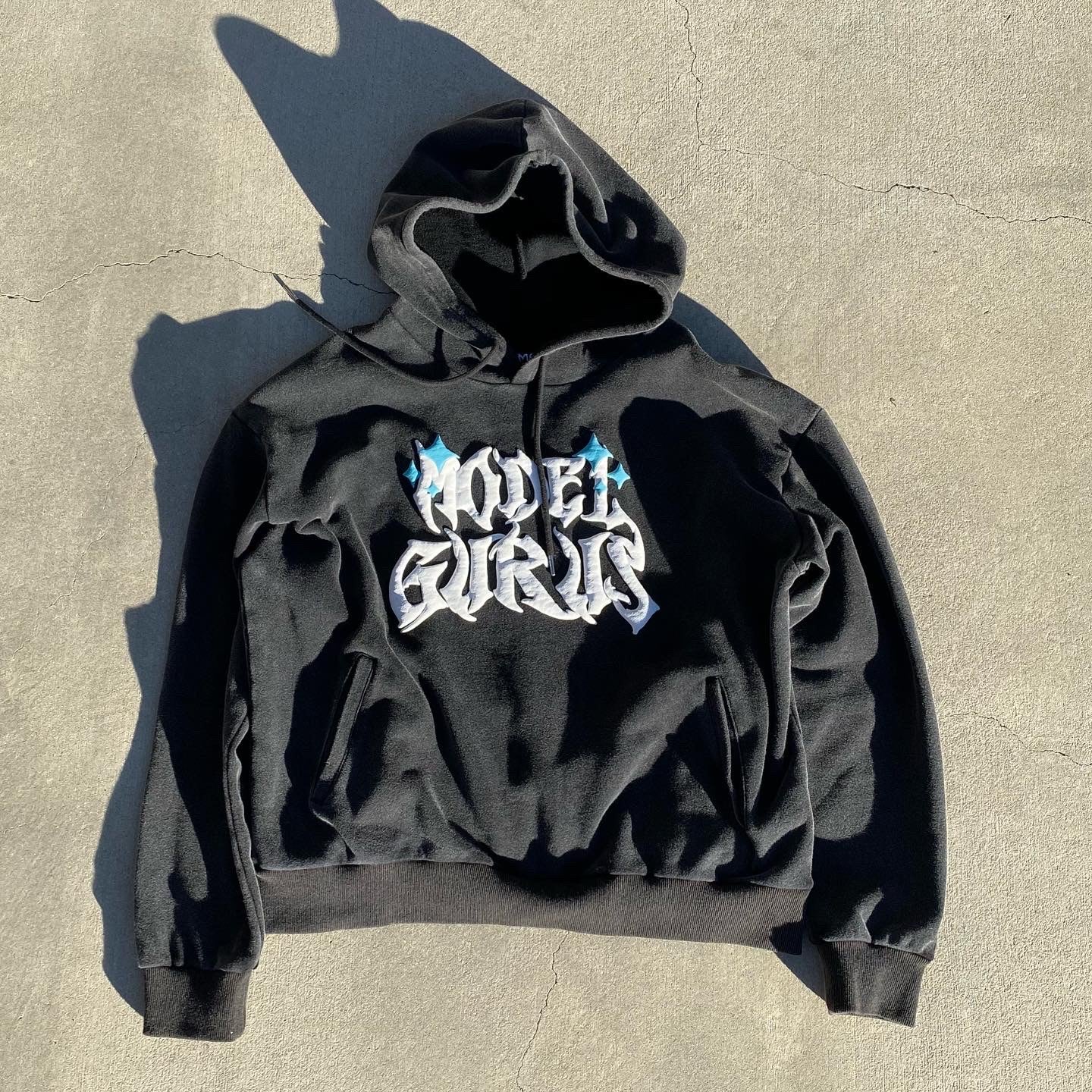 Blue Vintage Y2K Hoodie - The Last Shrine