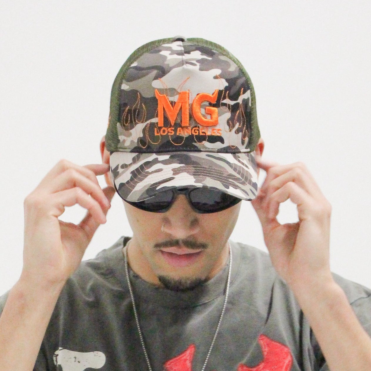Camouflage Orange Hat