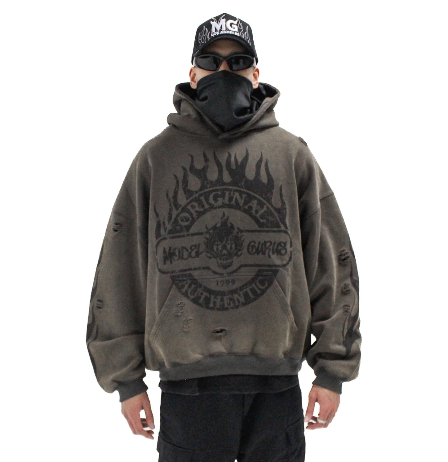 Dark Flames - Vintage Dirt Hoodie