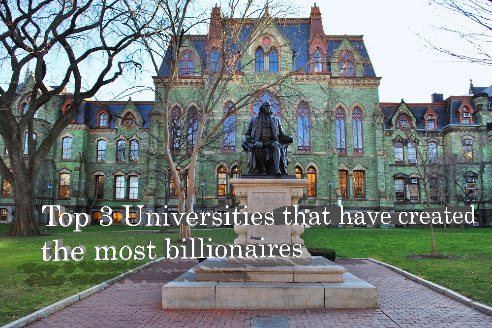 Top 3 Universities that have created the most billionaires