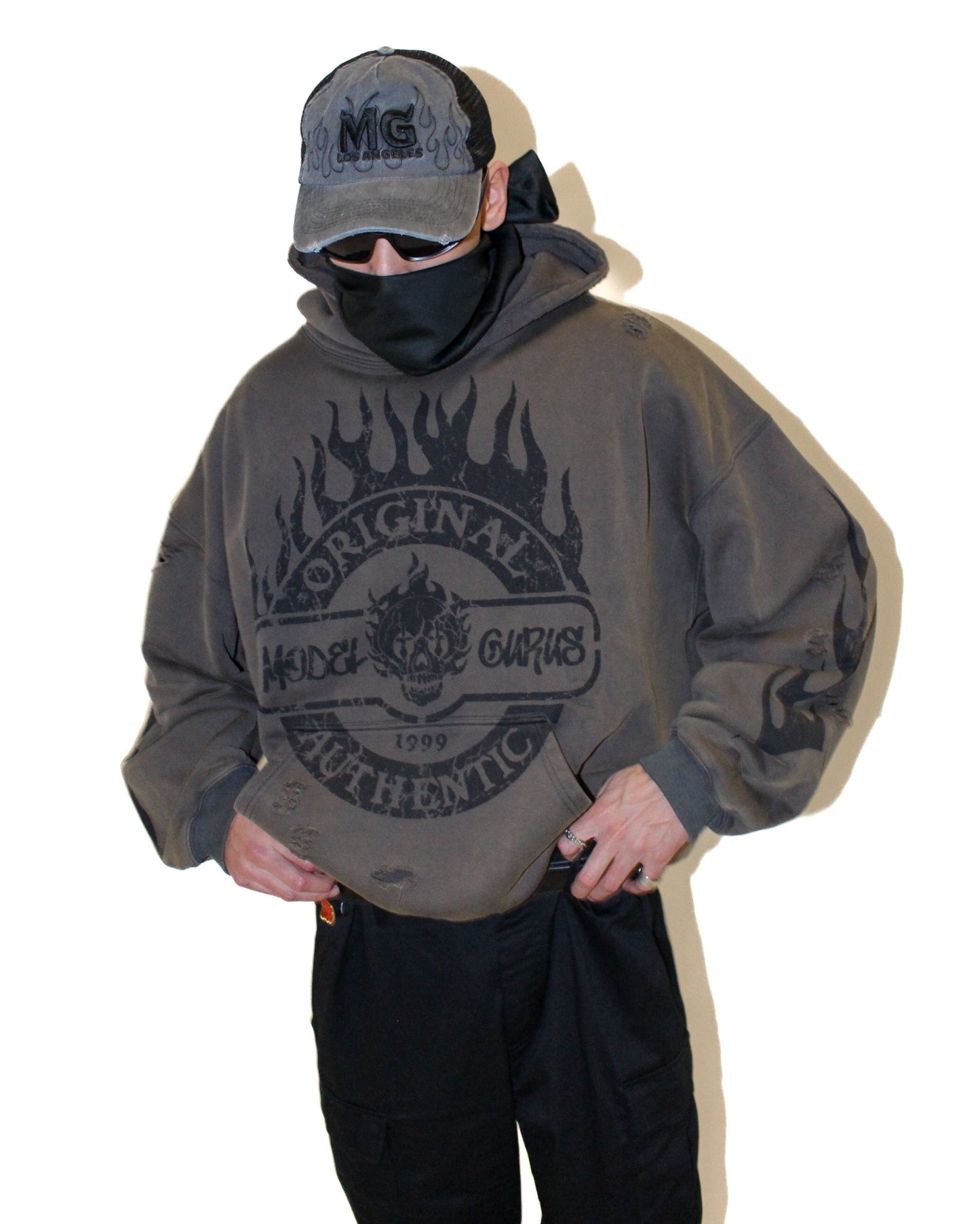 Dark Flames - Vintage Dirt Hoodie